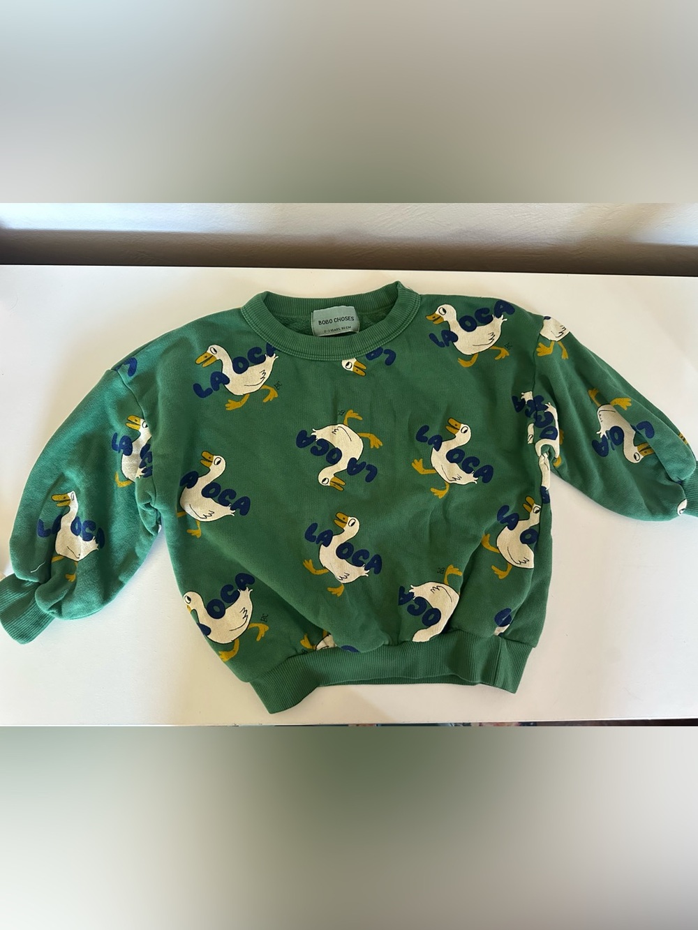 Bobo Choses Green Duck Graphic Sweatshirt 2/3yrs